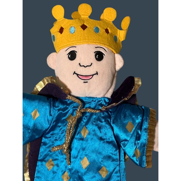 Aurora KING / PRINCE HAND PUPPET Crown Gold Ribbon Retired - Picture 1 of 7